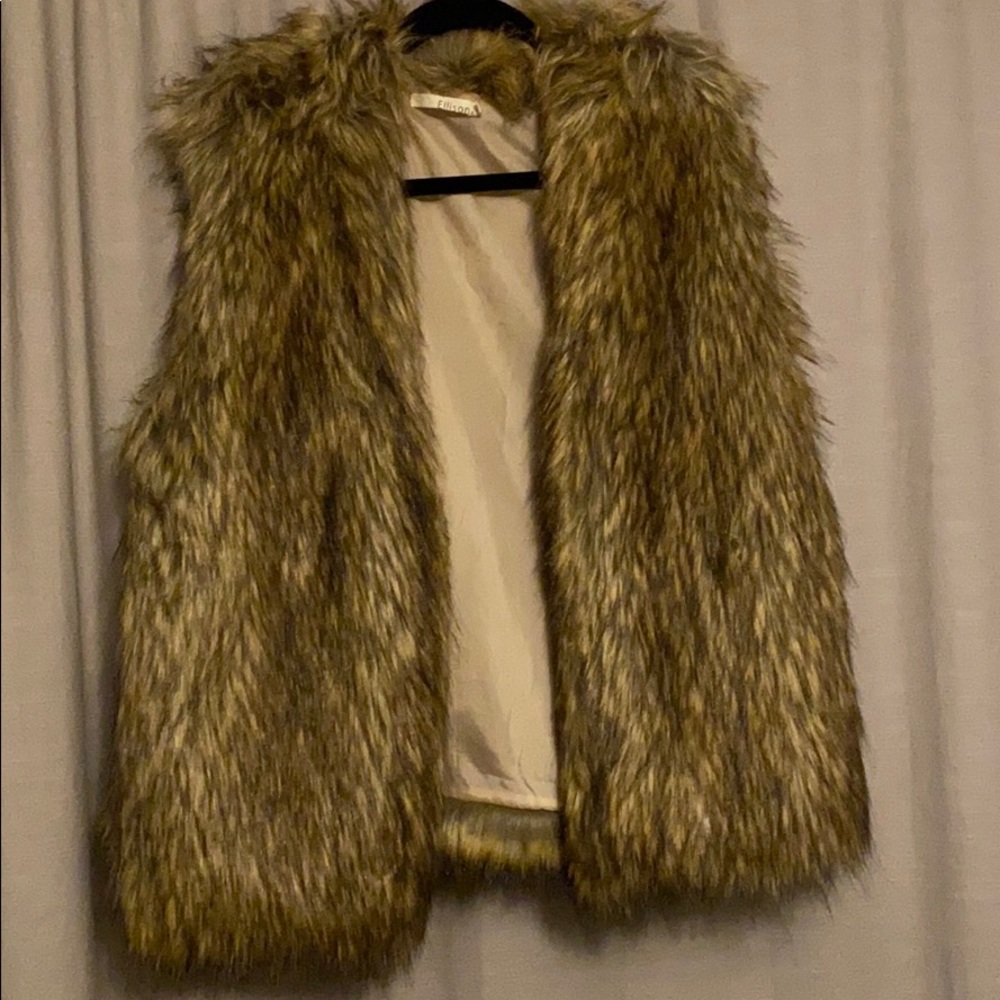 Faux fur vest